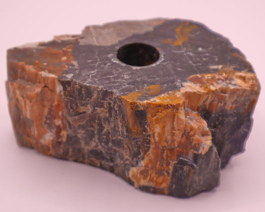 Versteinertes Holz Kerzenhalter