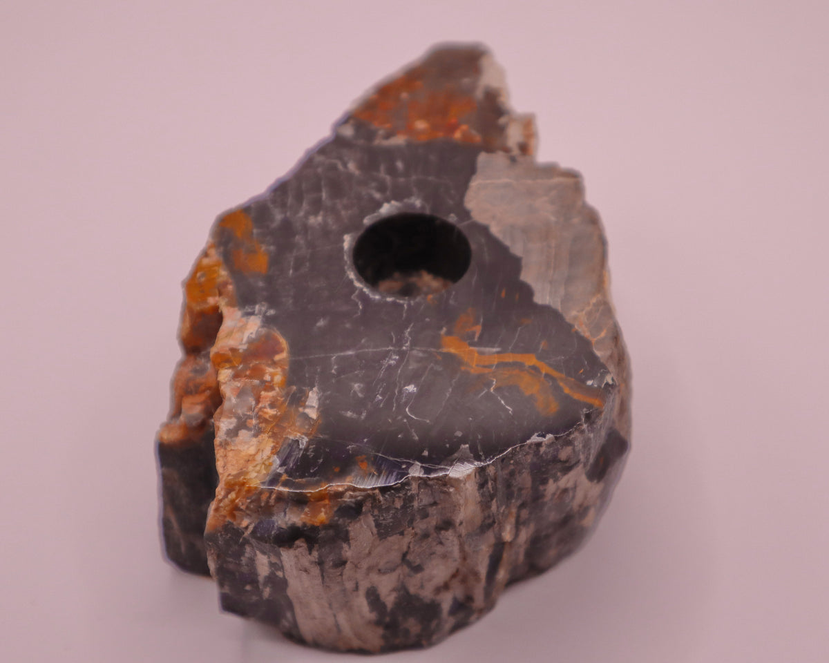 Versteinertes Holz Kerzenhalter