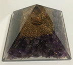 Amethyst Orgone Pyramid EMF protection Chakra Crystal Healing Reiki