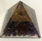 Amethyst Orgone Pyramid EMF protection Chakra Crystal Healing Reiki