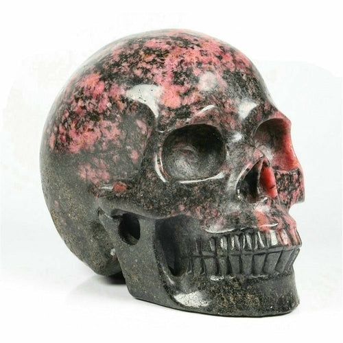 Black Rhodonite  Crystal Skull