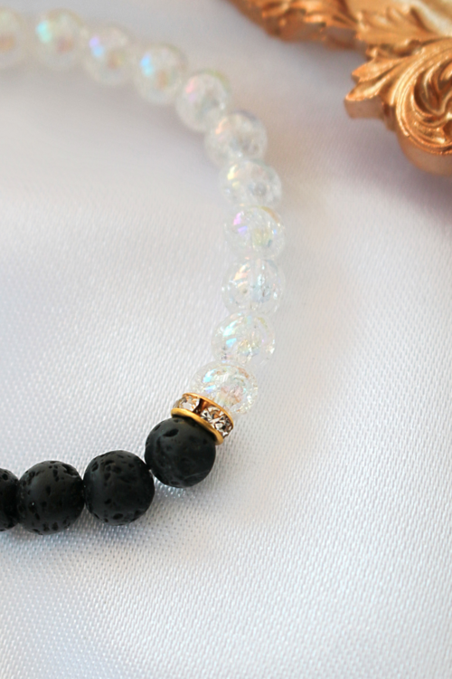 Lava Stone Elastic Bracelet
