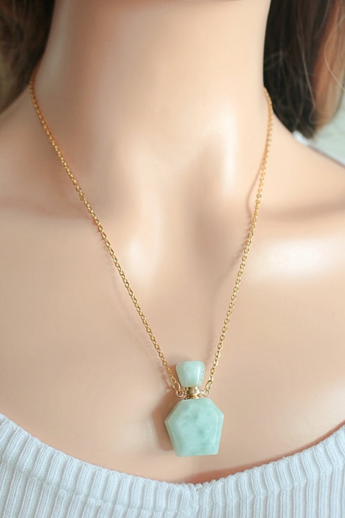 24 Karats Natural Amazonite Crystal Necklace