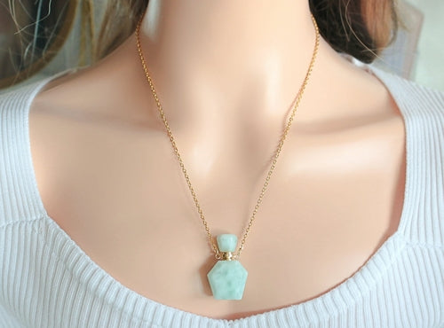 24 Karats Natural Amazonite Crystal Necklace