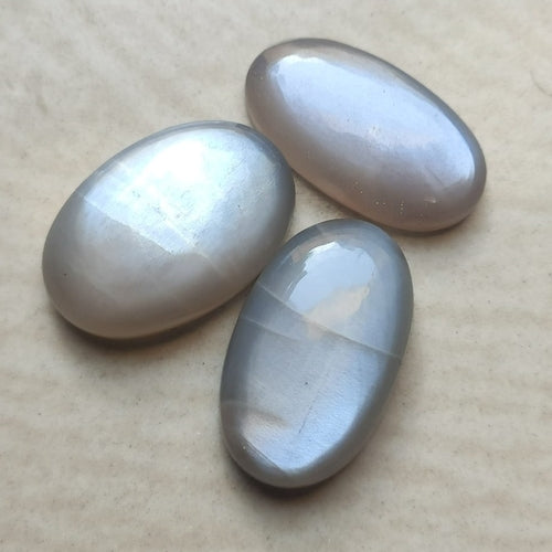 Iridescent Carved Gemstones – Set of 5, Natural Luminescent Finish