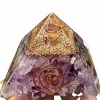 Amethyst Orgone Pyramid EMF protection Chakra Crystal Healing Reiki
